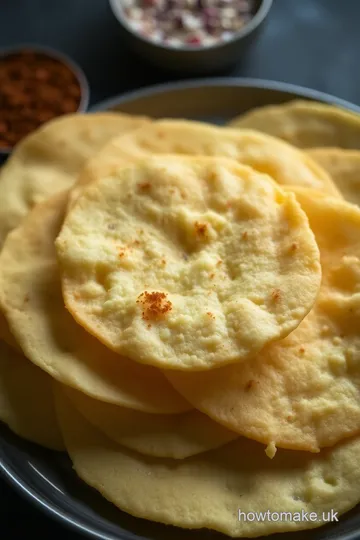 Crispy Homemade Poppadoms presentation