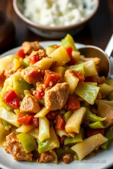 Simmered Cabbage Delight: Coal Miner' s Recipe presentation